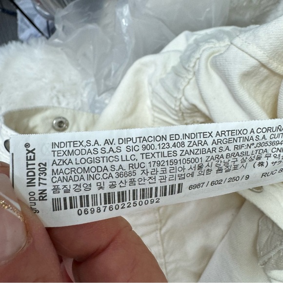 Zara Girls White One Piece Denim Romper Jumpsuit Size 9 - Picture 9 of 10